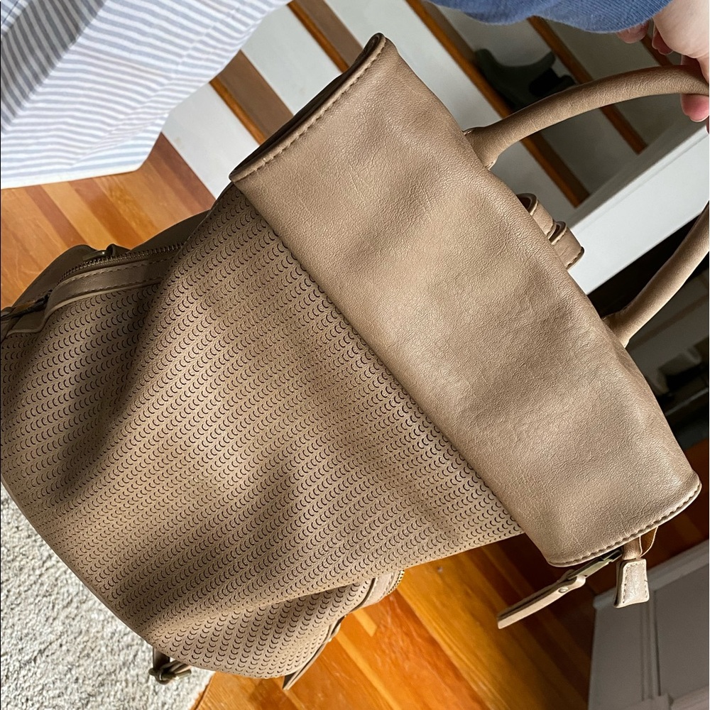 Antik Kraft Backpack purse - light tan